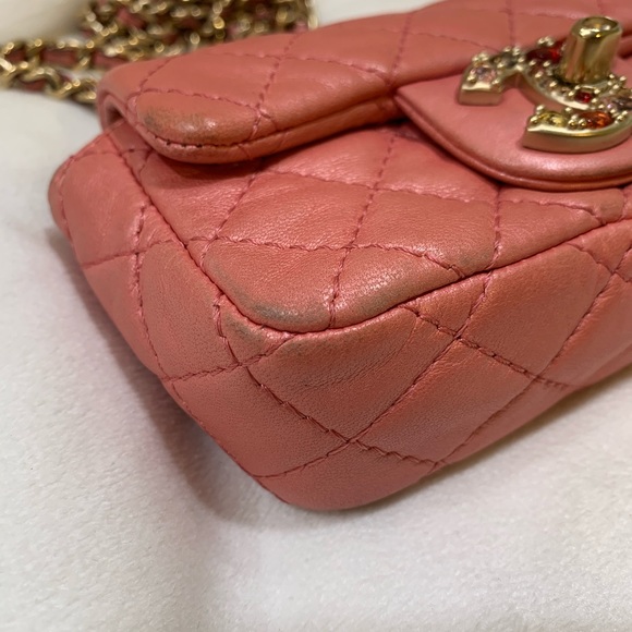 💞TRADED💞💯Authentic Chanel Mini Flap Bag Pink - Picture 5 of 16